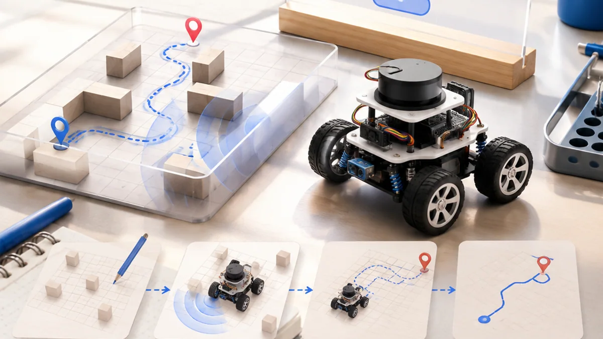 Visual concept for the architect a warehouse rover challenge