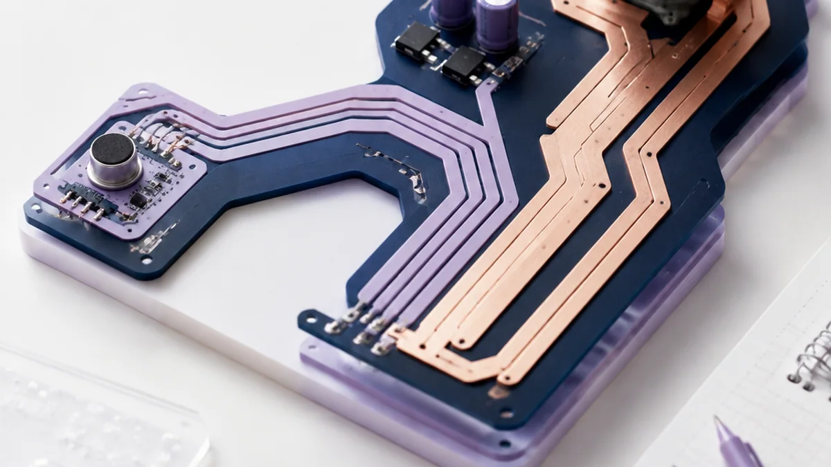 Visual explanation of copper, layers and routing for PCB Design for Beginners: From Schematic to Manufacture