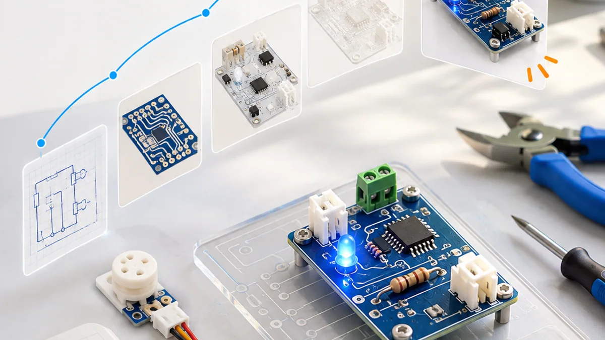Visual concept for the design a sensor indicator board challenge