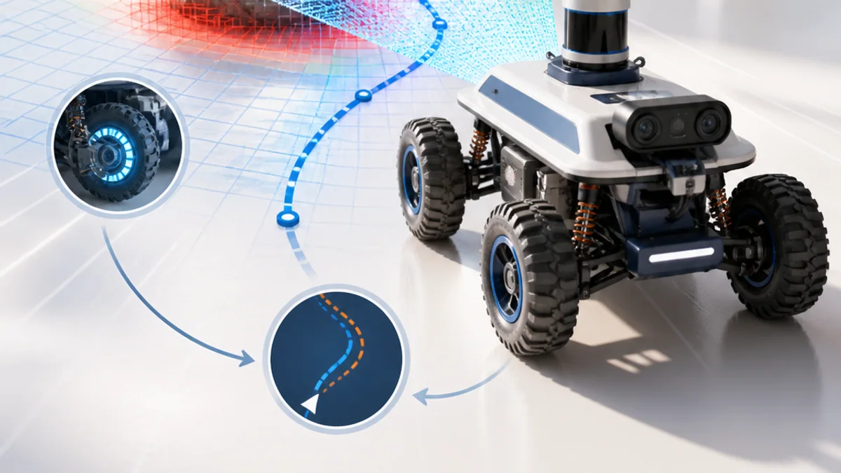 Three-dimensional educational ground rover using wheel encoders, lidar and a camera to map and avoid an obstacle